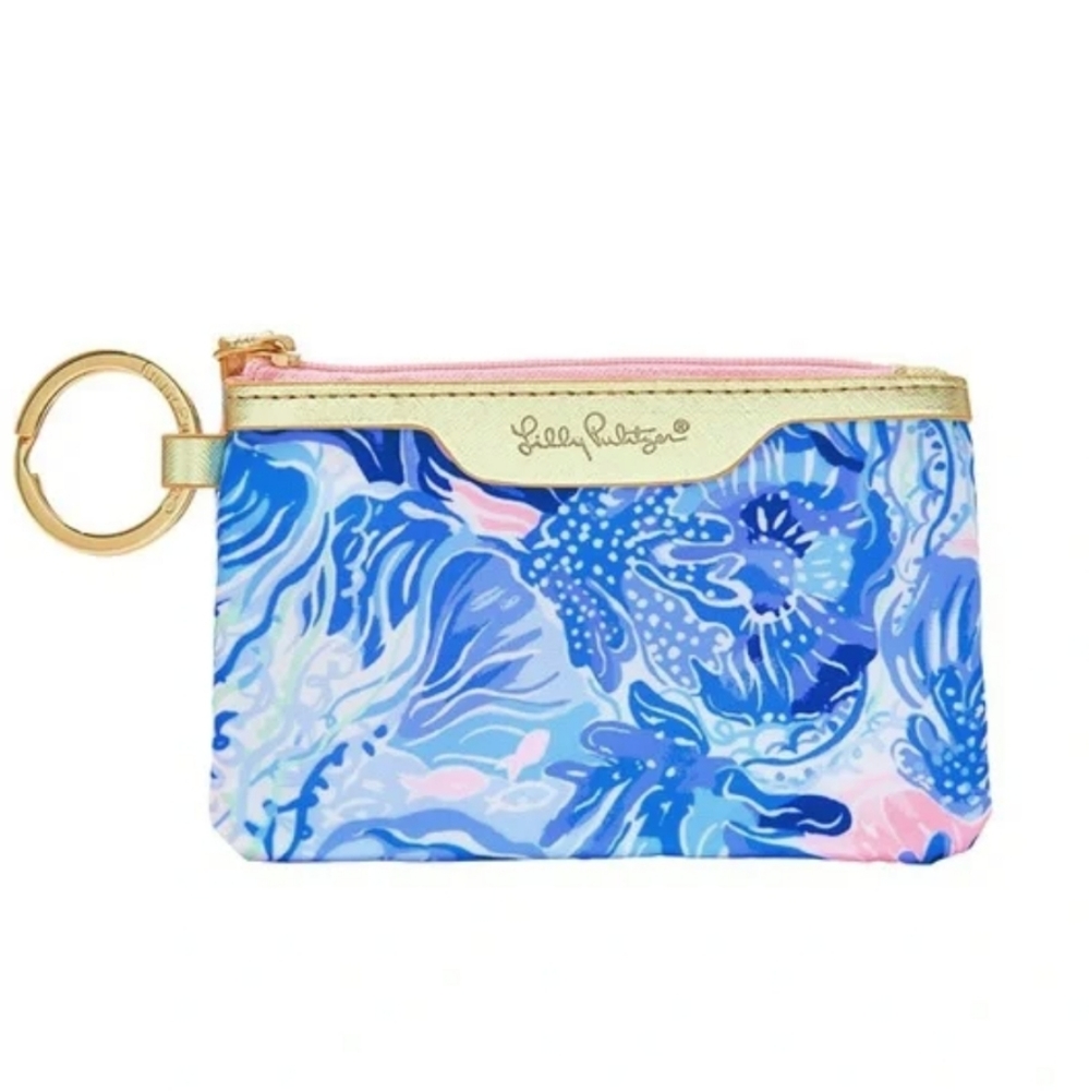 Lilly Pulitzer ID Case in Shade Seekers Blue Light Pink